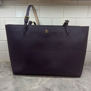Dark purple Tory Burch tote